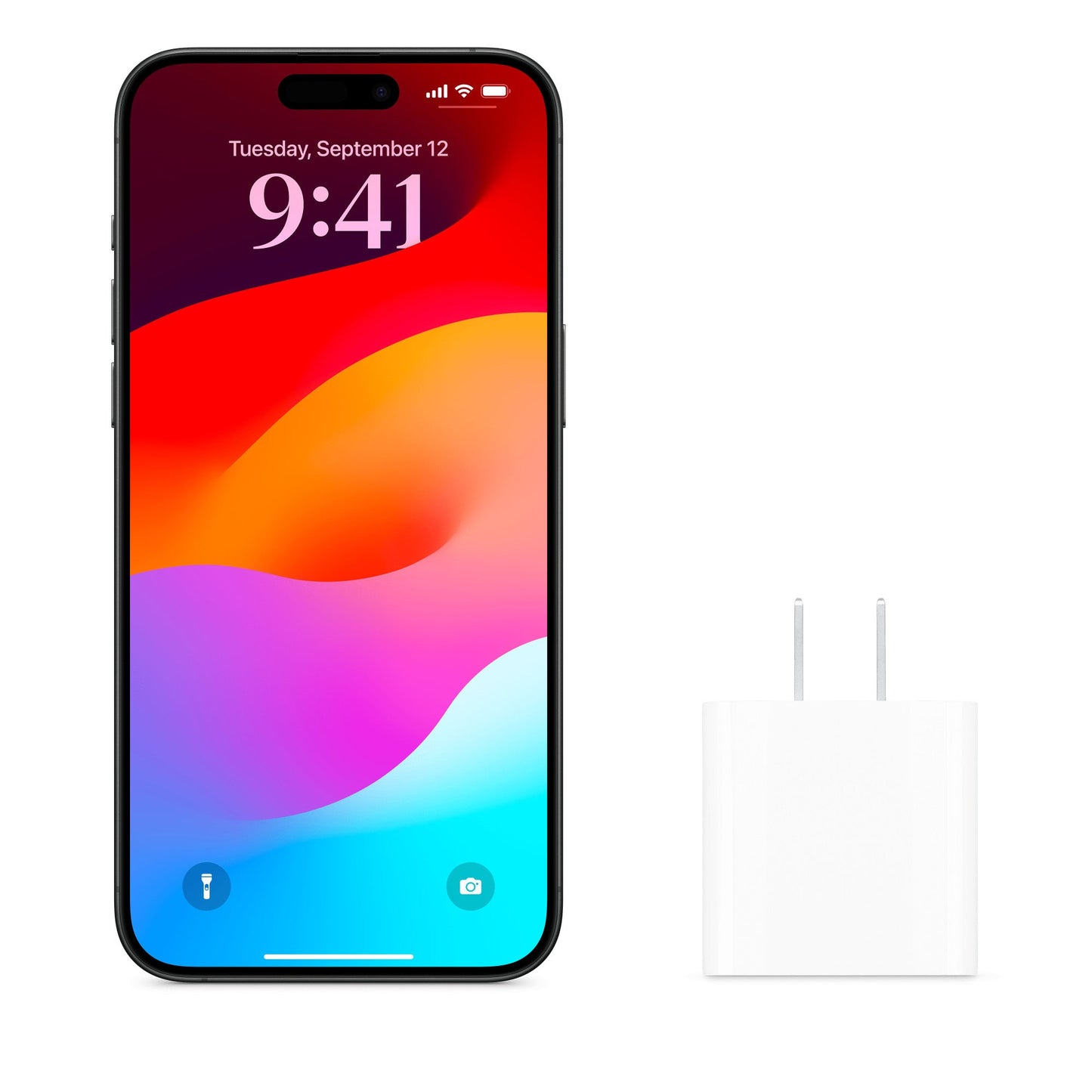 Apple 20W USB-C Power Adapter charging iPhone fast