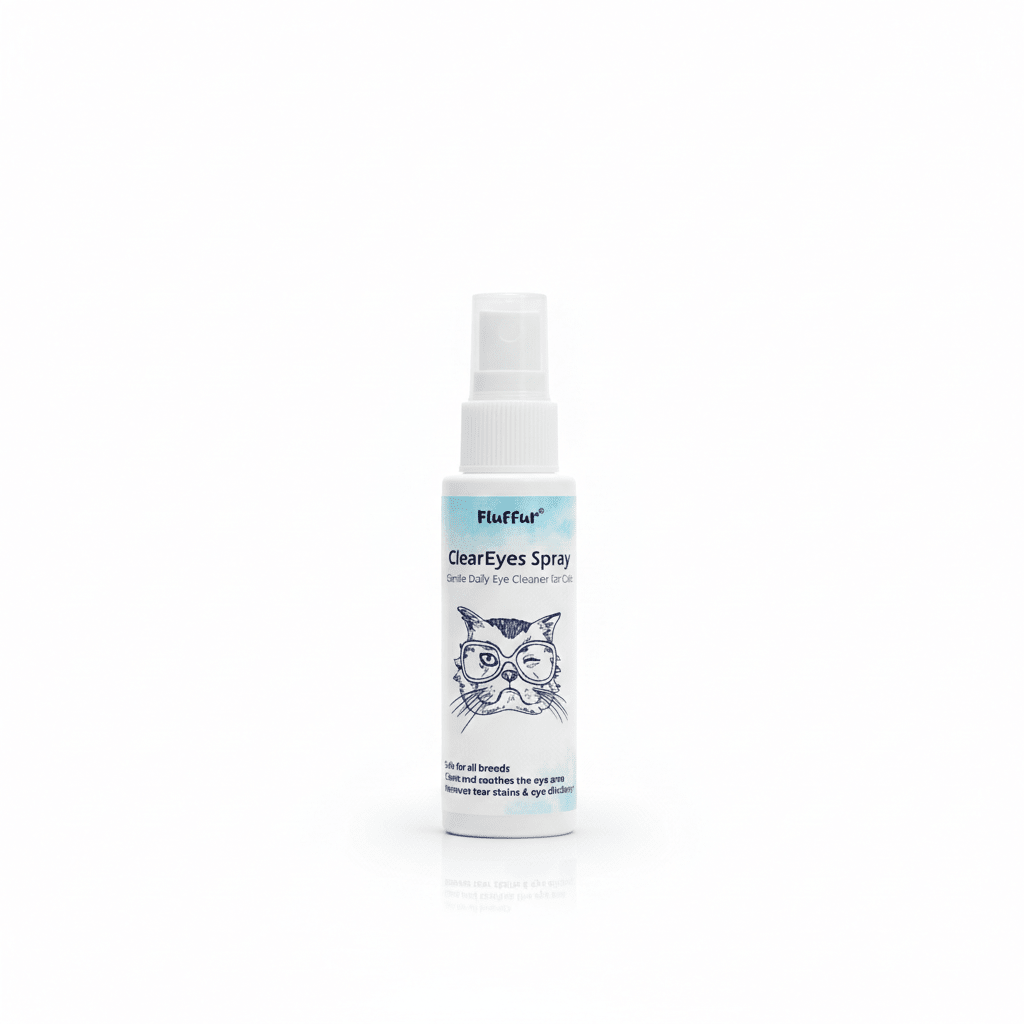 Fluffur ClearEyes Spray – Gentle Eye Care & Stain Remover for Cats loji