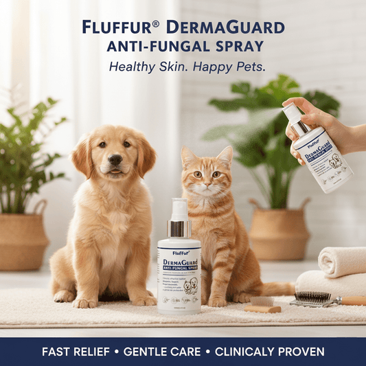 Fluffur Derma Guard Anti Fungal Spray for Cats & Dogs loji