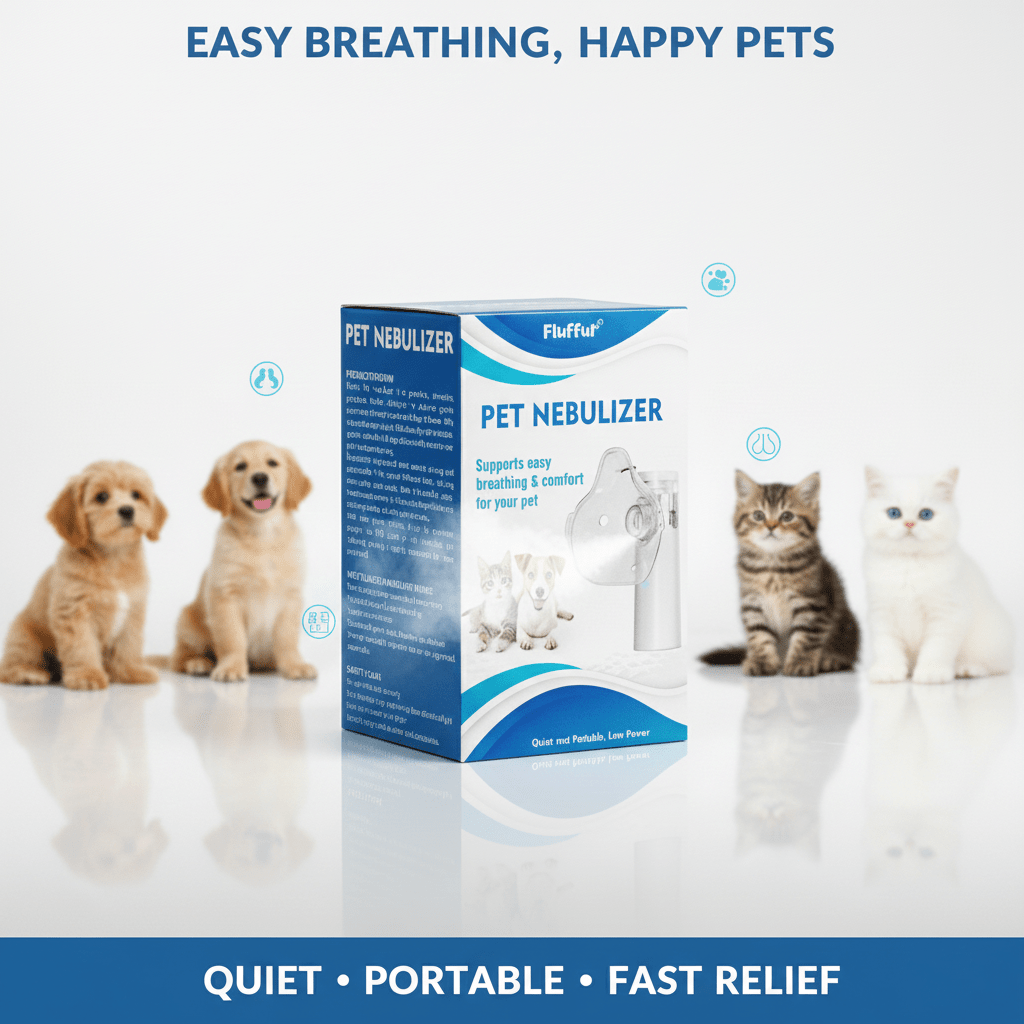 Fluffur Pet Nebulizer | Easy Breathing Relief for Cats & Dogs loji