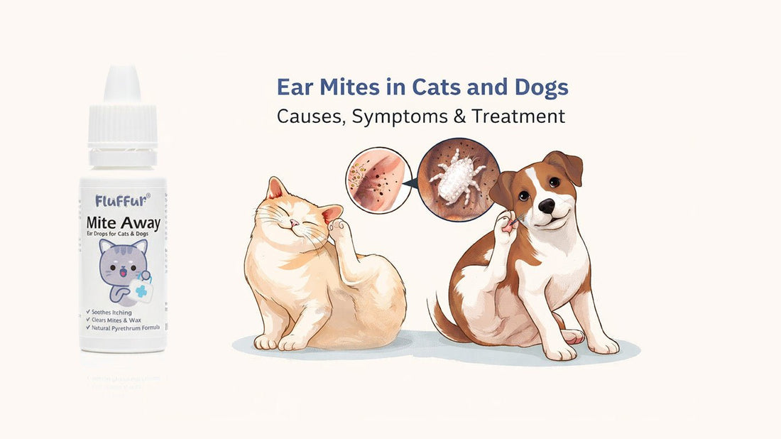 Fluffur Mite Away Ear Mite Treatment for Cats and Dogs