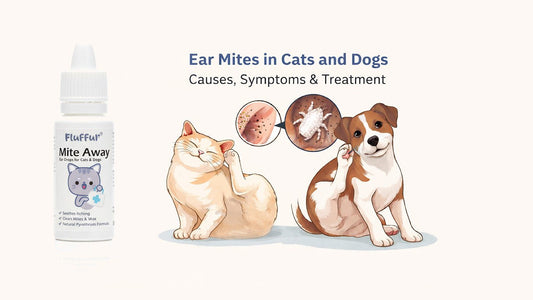 Fluffur Mite Away Ear Mite Treatment for Cats and Dogs
