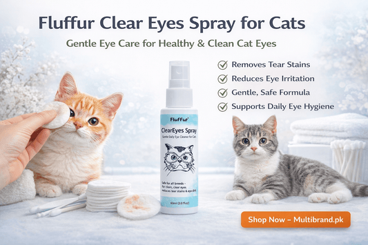 Fluffur Clear Eyes Spray for Cats eye cleaning spray for tear stains and eye hygiene