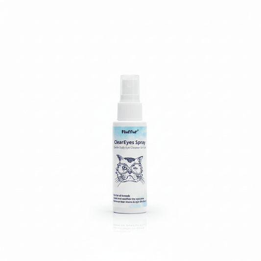 Fluffur ClearEyes Spray – Gentle Eye Care & Stain Remover for Cats loji