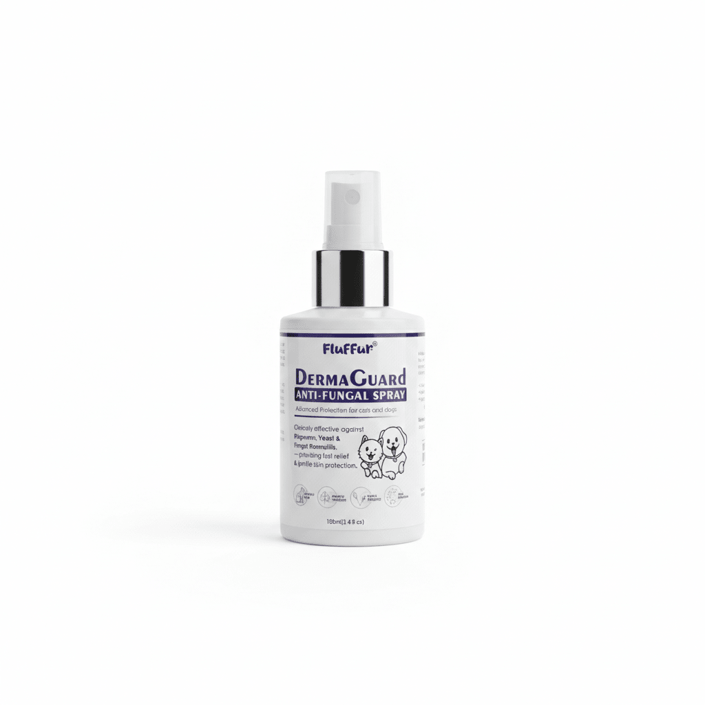 Fluffur Derma Guard Anti Fungal Spray for Cats & Dogs loji