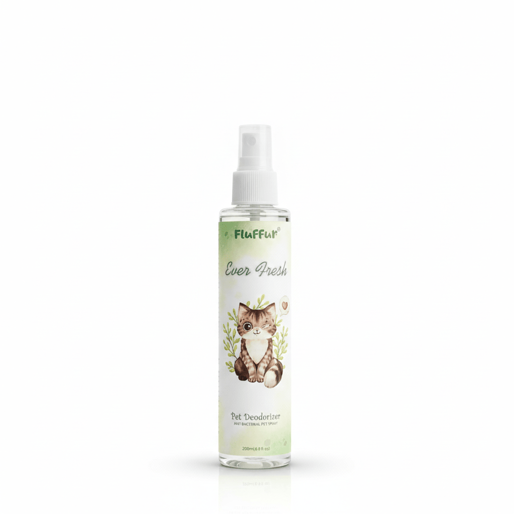 Fluffur Pet Deodorizer Anti-Bacterial Spray – Premium Fragrance for Cats & Dogs Fluffur