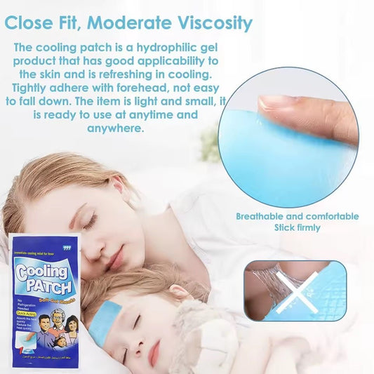 Ice Gel Cooling Patch Headache & Fever Relief Stickers loji