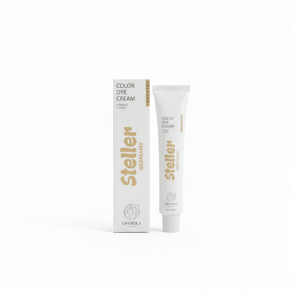 Steller Germany professional hair color dye cream tube for grey coverage
