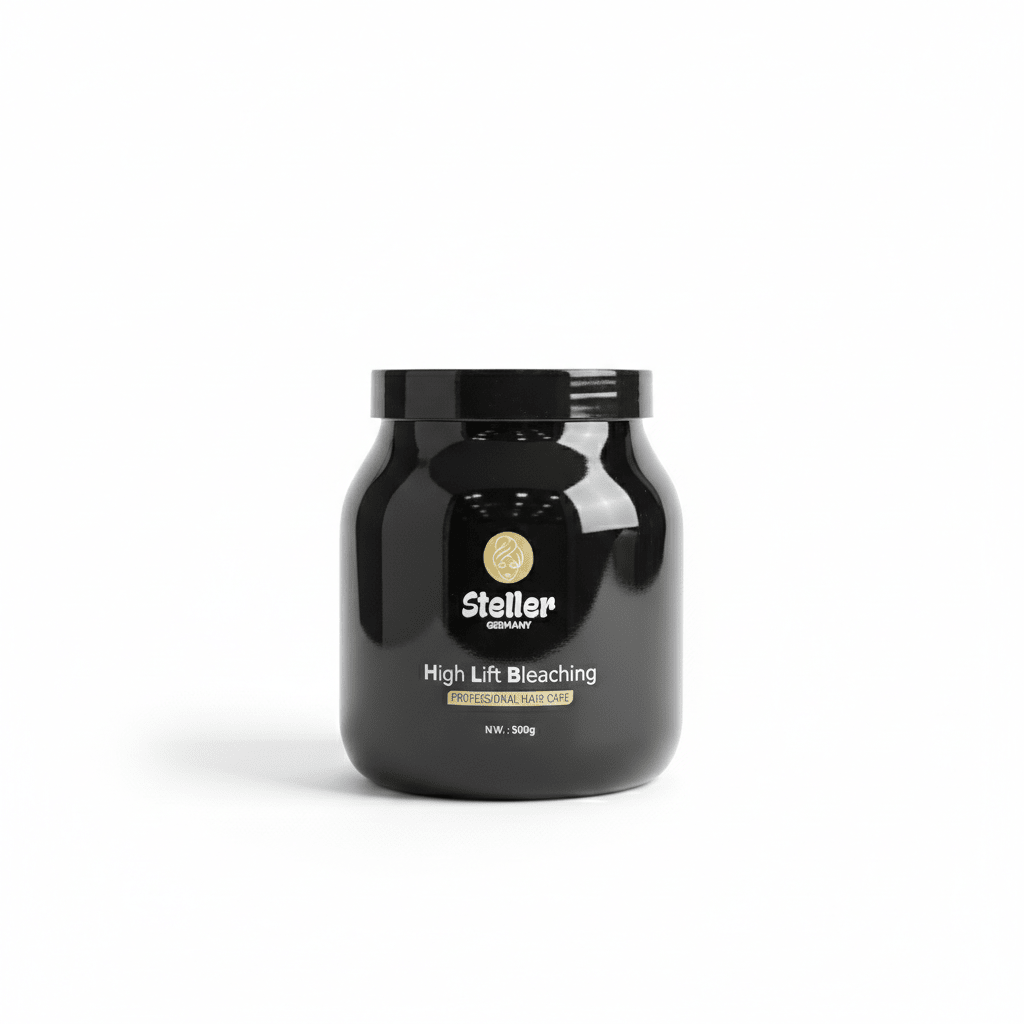 Black container of Steller High Lift Bleaching on a white background